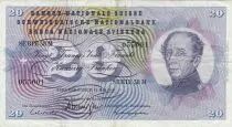 Svizzera 20 Francs - Guillaume-Henri Dufour - Silver thistle - 15-05-1968 - Serial 58M