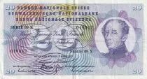 Svizzera 20 Francs - Guillaume-Henri Dufour - Silver thistle - 1954 - P.46a