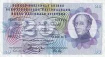 Svizzera 20 Francs - Guillaume-Henri Dufour - Silver thistle - 1954 - P.46a
