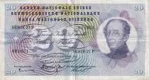 Svizzera 20 Francs - Guillaume-Henri Dufour - Silver thistle - 1961 - P.46i