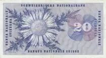Svizzera 20 Francs - Guillaume-Henri Dufour - Silver thistle - 21-01-1965 - Serial 46N