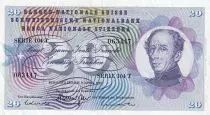 Svizzera 20 Francs, Guillaume-Henri Dufour, silver thistle - 09-04-1976 - Serial 104T