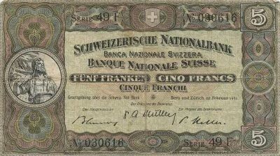 Svizzera 5 Francs - 22-02-1951 - P.11