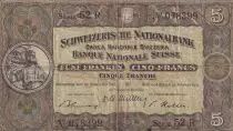 Svizzera 5 Francs - William Tell - 22-02-1951 - Serial 52.R - P.11o