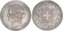 Svizzera 5 Francs Head of woman - 1889 B