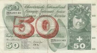 Svizzera 50 Francs - Apple Harvesting Scene - 23-12-1965 - Serial 21N