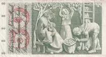 Svizzera 50 Francs - Young girl - Harvesting apple - 04-10-1957 - Serial 7Z - P.47b