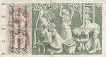 Svizzera 50 Francs - Young girl - Harvesting apple - 04-10-1957 - Serial 7Z - P.47b