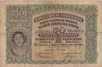 Svizzera 50 Francs Woman\'s head - 23-11-1927 - Serial 7K