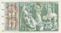 Svizzera 50 Francs Young girl - Harvesting apple - 1955 - P.47a - Serial 2G29678