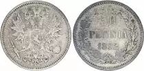 Svizzera 50 Pennia,  Alexandre II - 1892