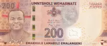 Swasiland 10 Emalangeni King Mswati III - Animals, village - 2017
