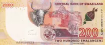 Swasiland 10 Emalangeni King Mswati III - Animals, village - 2017