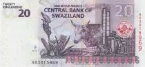 Swasiland 20 Emalangeni - King Mswati III - Cow - 2017