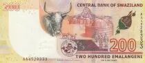 Swasiland 200 Emalangeni - King Mswati III - Animals, village - 2017