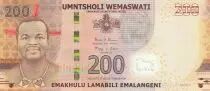 Swasiland 200 Emalangeni Roi Mswati III - Huts - 2017 Hybrid