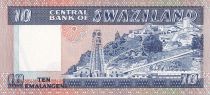 Swaziland 10 Emalangeni - Roi Sobuzha II - Mine Asbestos - ND (1985) - Série AA - P.10c