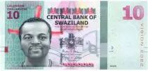 Swaziland 10 Emalangeni 2015 - Roi Mswati III, danseurs - Vision 2022