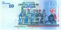 Swaziland 10 Emalangeni King Mswati III - Dancers 2010