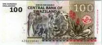 Swaziland 100 Emalangeni Kg Mswati III - Animals - 2010