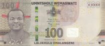 Swaziland 100 Emalangeni Roi Mswati III - Animals, Hybrid - 2017