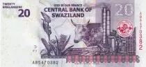 Swaziland 20 Emalangeni - King Mswati III - Cow -  Hybride - 2017 - Serial AB - P.37c