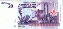 Swaziland 20 Emalangeni Roi Mswati III - Vache et culture 2010