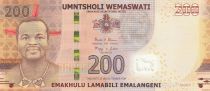 Swaziland 200 Emalangeni Roi Mswati III - 2017 Hybride