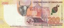 Swaziland 200 Emalangeni Roi Mswati III - Huts - 2017 Hybrid