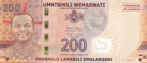 Swaziland 50 Emalangeni Roi Mswati III - Animaux, village - 2017