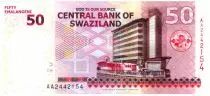 Swaziland 50 Emalangeni Roi Mswati III - Bâtiment - 2010