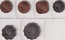 Swaziland S&eacute;rie de 6 Monnaies - 1974-1975
