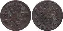 Sweden 1/6 Ore Carl XI - Armoiries - 1674