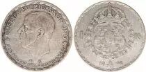 Sweden 1 Krona 1948TS - Coat of arms, Gustaf V - Silver