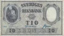 Sweden 10 Kronor - King Gustaf Vasa - 1953 - P.43a