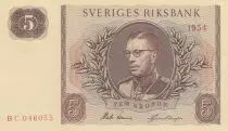Sweden 5 Kronor Svea - Gustav VI - 1954 - Serial BC