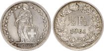 Switzerland 1/2 Franc Helvetia - 1887 to 1967 - B Bern - Silver