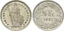 Switzerland 1/2 Franc Helvetia - 1961 - B Bern - Silver