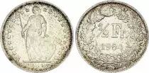 Switzerland 1/2 Franc Helvetia - 1964 - B Bern - Silver
