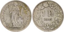 Switzerland 1 Franc Helvetia - 1875 to 1967 - B Bern - Silver
