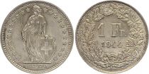 Switzerland 1 Franc Helvetia - 1944 - B Bern - Silver