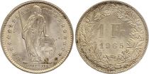 Switzerland 1 Franc Helvetia - 1965 - B Bern - Silver