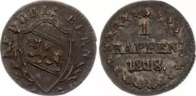 Switzerland 1 Rappen - Canton de Berne - 1818