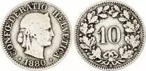 Switzerland 10 Centimes - Libertas - 1880