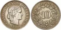 Switzerland 10 Centimes - Libertas - 1880
