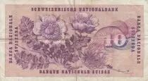 Switzerland 10 Francs - Gottfried Keller - Carnation Flowers - 30-06-1967 - Serial 48E