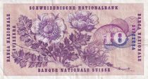 Switzerland 10 Francs - Gottfried Keller - Flowers - 1970 - P.45p