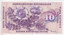 Switzerland 10 Francs - Gottfried Keller - Flowers - 1974 - P.45t
