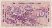 Switzerland 10 Francs 1967 - Gottfried Keller, Carnation Flowers - 26-10-1961 - Serial 24Q