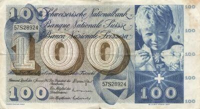 Switzerland 100 Francs - 01-01-1967 - P.49